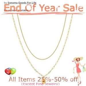 New- gold, double strand necklace, with an evil eye pendant/simulated onyx bead